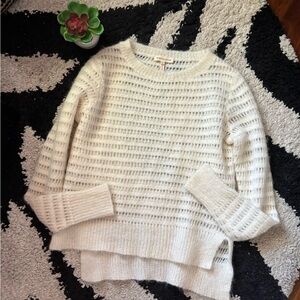 Rebecca Taylor Cream Crochet Sweater XS